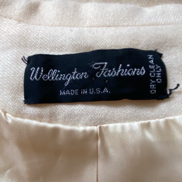 RARE Vintage 1960 WELLINGTON FASHIONS cream merino wool cape coat O/S - Picture 15 of 16